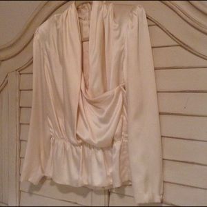 OSCAR DE LA RENTA - vintage ivory silk top